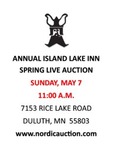 ISLAND LAKE INN Annual Spring Auction (May 7) @ Island Lake Inn | Duluth | Minnesota | United States