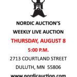 Nordic's Thursday LIVE Auction (Aug. 8) @Nordic @ Nordic Auction