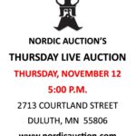 Nordic's Thursday LIVE Auction (Nov. 12) @Nordic @ Nordic Auction