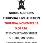 Nordic's Thursday LIVE Auction (Nov. 19) @Nordic @ Nordic Auction