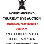 Nordic's Thursday LIVE Auction (Nov. 5) @Nordic @ Nordic Auction