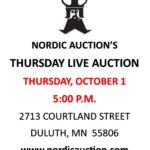 Nordic's Thursday LIVE Auction (Oct. 1) @Nordic @ Nordic Auction