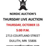 Nordic's Thursday LIVE Auction (Oct. 15) @Nordic @ Nordic Auction