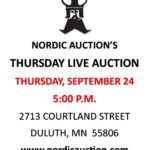 Nordic's Thursday LIVE Auction (Sept. 24) @Nordic @ Nordic Auction